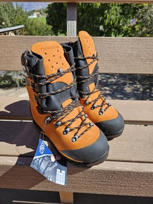 HAIX MEN'S PROTECTOR PRIME ORANGE WP ST LOGGER BOOTS 603102 Size 6.5  NEW