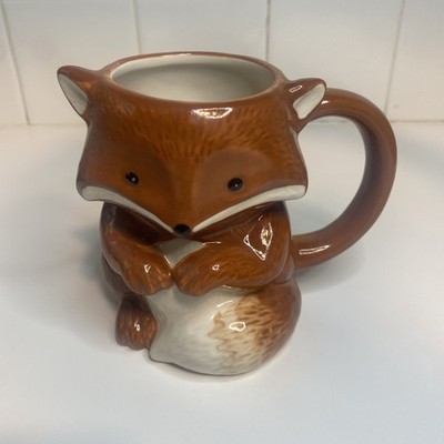 Threshold Stoneware 3D Fox Mug Cup Stoneware Coffee Tea Hot Cocoa Autumn Winter
