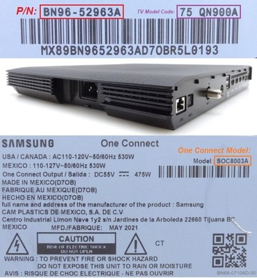 Samsung QN75QN900AFXZA One Connect BN96-52963A - TESTED - NO CORDS