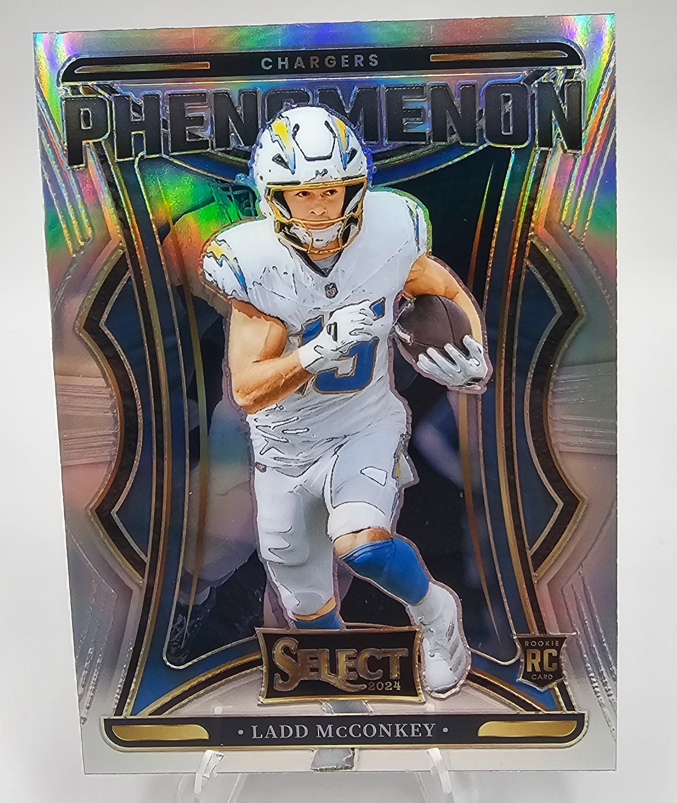 2024 Panini Select Phenomenon Ladd McConkey Rookie RC Chargers Silver Prizm RC