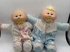 Lot Of 2 - 1985 Cabbage Patch Preemies HM#4 Pacifiers Footie Outfits 2 Dimples