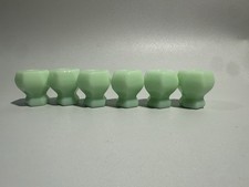 Vintage Jade Green Glass Cabinet Knobs Lot Of...