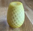 1890-1900 Antique Glass Vase Diamond Pattern, Satin  Cased In Clear Yellow. — photo 4