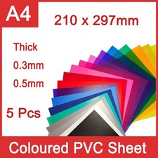 Pannello Plastica Smerigliata Rigida Sottile PVC Trasparente Colore A4 Spessore 0,3mm/0,5mm