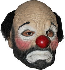 Sad Skid Row Circus Bum Ghoulish DELUXE ADULT LATEX HOBO CLOWN HALF MASK