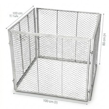 Metall Komposter Streckmetall Feuerverzinkt 100x100x80cm Gartenkomposter 800L