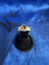 Vintage Sterling Silver Amethyst Wide Band Ring Size 7 3/4 13.4gms A Beauty