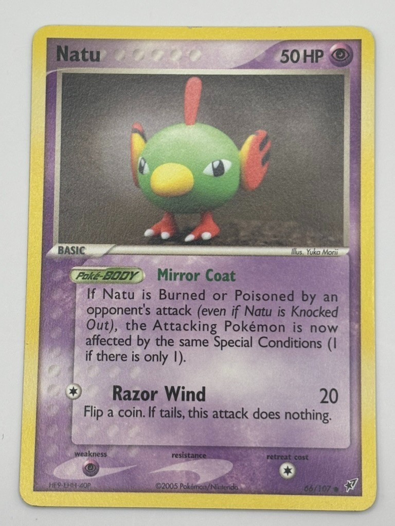 Natu 66/107 | Pokemon EX Deoxys | Near Mint NM #66 | Yuka Morii Clay Art