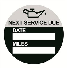 2x2 inch Oil Change Reminder Static Cling Car Windshield Sticker, 60pcs Black