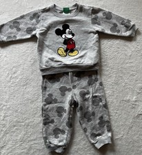 Disney Baby Mickey Mouse Gray 2 Piece Set Sweatshirt Jogger Pants Outfit 12m