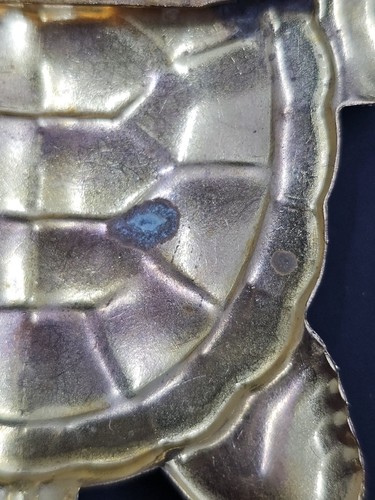 Vintage Goldtone Turtle Brooch, 3"x2.5" - Picture 7 of 8