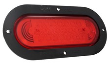 Grote STT LAMP, RED, SUPERNOVA LED W/BLACK FLANGE,THEFT RESISTANT (53622)