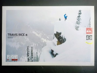 Travis Rice Lib Tech Snowboard Poster 17''x 11'' Art Of Flight Revelstoke Red Bull