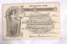 George Dondero Michigan.1941 Member's Pass Visitors Gallery 77th Congress SIGNED