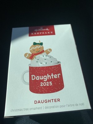 Hallmark Keepsake 2025 Daughter Gingerbread Girl Cookie in Mug Ornament NIB