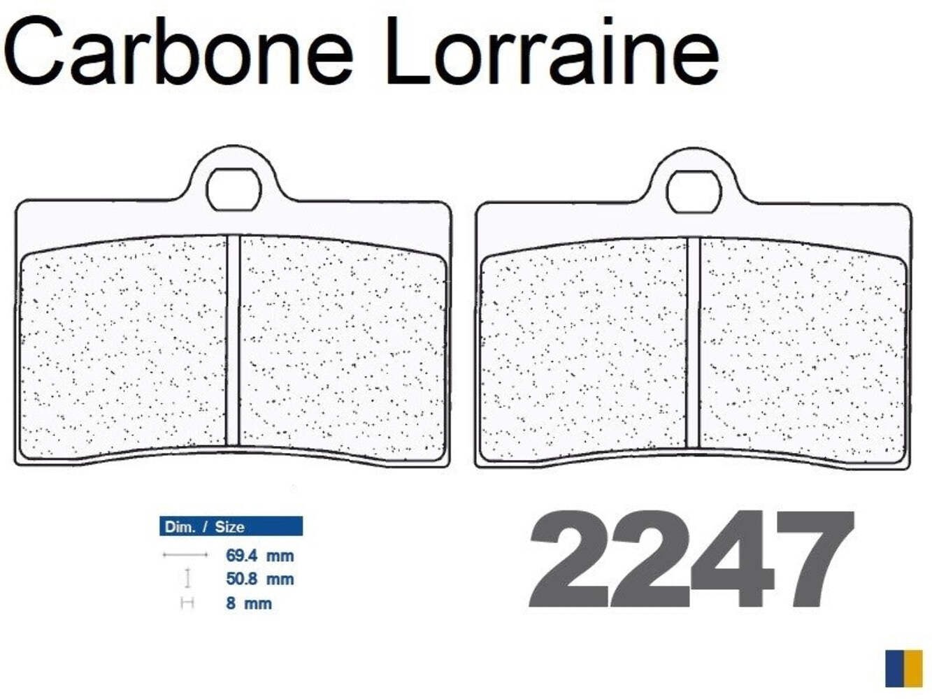 Plaquettes Carbone Lorraine 2247 RX3 au freinage puissant