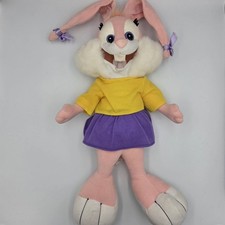 Vintage Tiny Toons Adventures BABS BUNNY Plush Stuffed Toy 1993 Looney Tunes