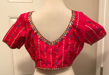 Saree Top Indian Pakistan Top Embroidered One size