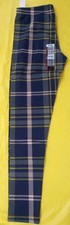 New No Boundaries Green Plaid Ankle Cotton Leggings Juniors Women Size S 3-5