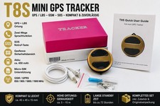 T8S Mini GPS Tracker GPS/LBS GSM SOS localizador incl. accesorios y embalaje original dorado