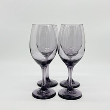 Libbey Premier Plum Pink Rose Purple 7.25" Stemmed Wine Glass Hand Blown 8oz