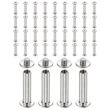 40set Phillips Chicago Screw M4x22mm Binding Post Screw, Silver