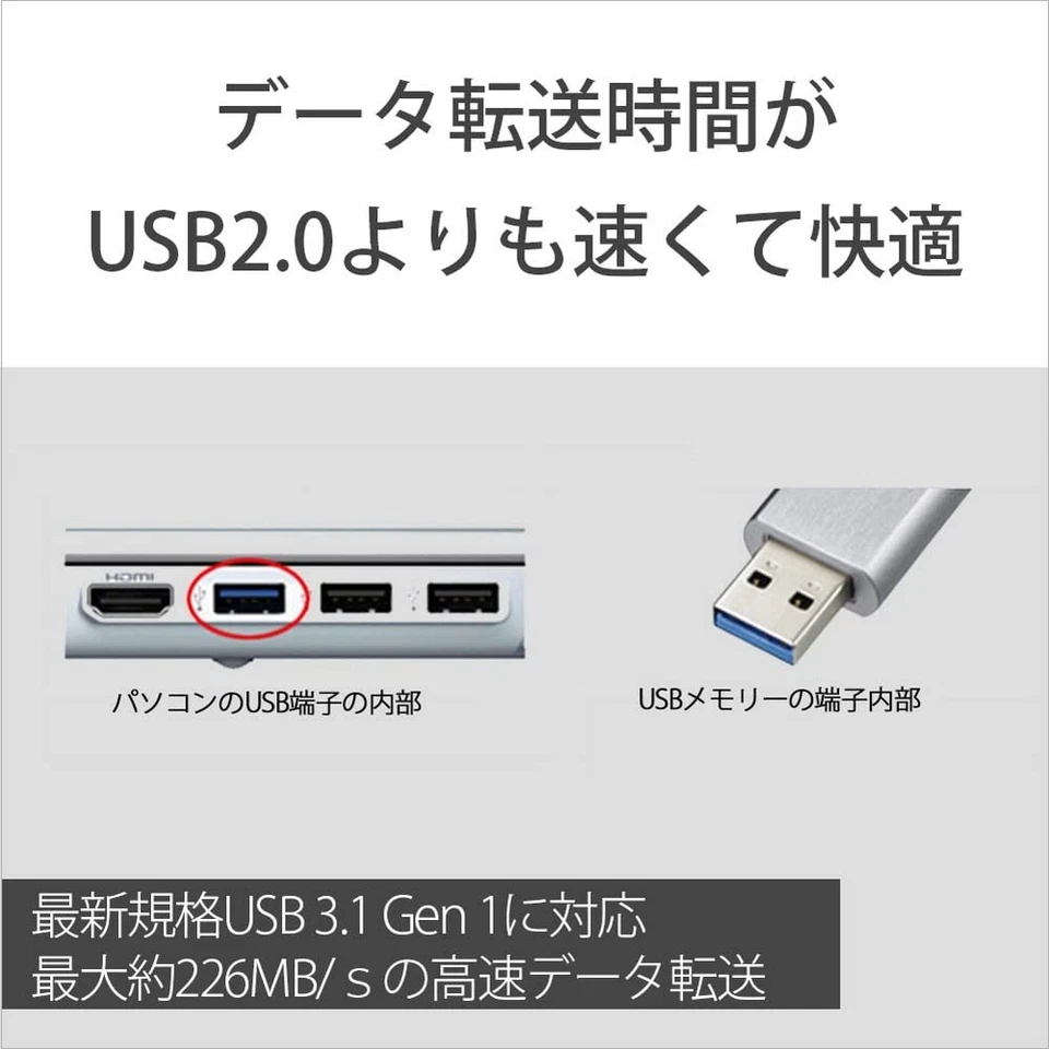 Sony USM32GQXN 32GB USB 3.0 / 3.1 Gen1 Flash Drive High-Speed Gold Model - Image 3 of 4