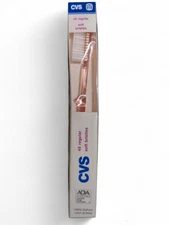 Vintage CVS Peach Adult Soft Full Toothbrush Sealed DuPont Made  USA 100% Nylon