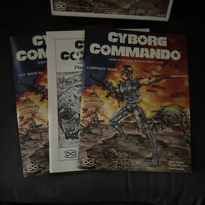 Vintage 1987 Cyborg Commando RPG Box Set Gary Gygax Sci-Fi Role Playing Game
