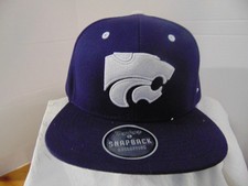 Kansas State University Wildcats Snapback Hat, Purple Cap NWOT