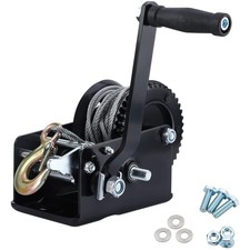 Handwinde Seilwinde Drahtseil 10m Tragkraft 1365kg Bootswinde