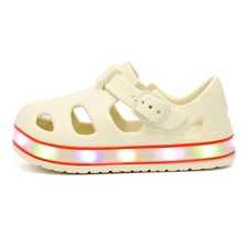 KALEKI Toddler Wide Toe Box Sandals For Boys  8 Toddler, White