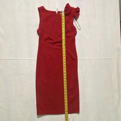 calvin klein red dress with bell sleeves Calvin Klein Blingy Bell-Sleeve Sheath Dress