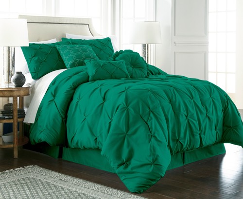 Chezmoi Collection Sydney 7-Piece Pinch Pleat Microfiber Comforter Bedding Set - Picture 22 of 38