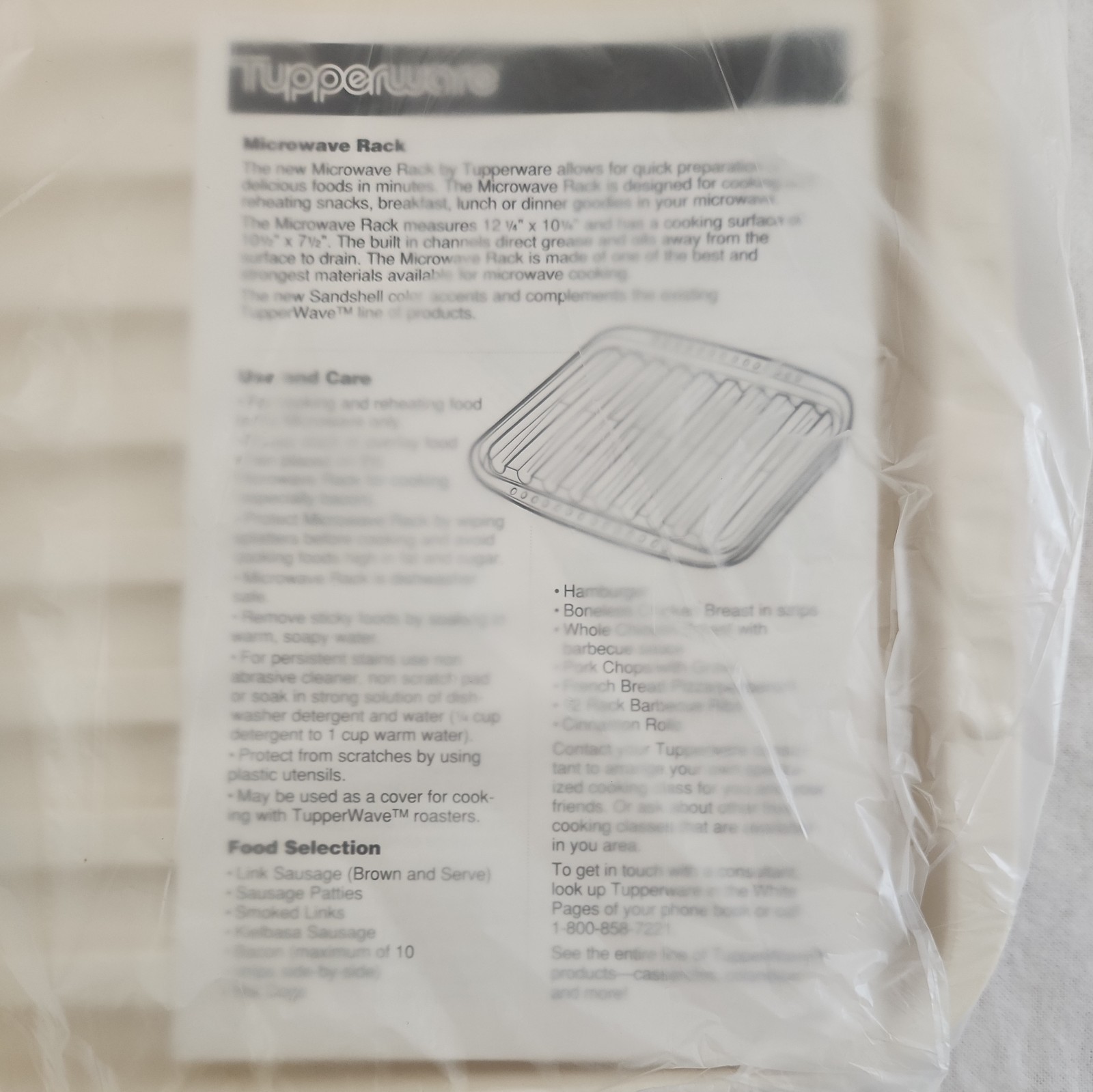 Vintage Tupperware Microwave Bacon Cooking Rack 2342A-2 NOS | eBay