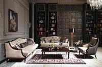 Sofagarnitur Viersitzer Dreisitzer Sessel Grau Couchtische Stoffsofa