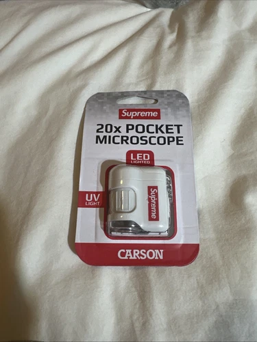 Microscope de poche Supreme x Carson 20x avec lumière LED/UV