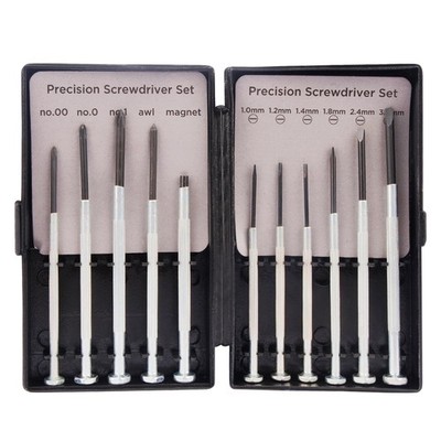 11-teiliges kleines Schraubendreher-Set mit Hartschalenkoffer, eine Vielzahl kleiner Präzisions...