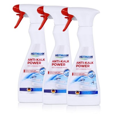Heitmann Anti-Kalk Power 500ml Sprühflasche - Entfernt Kalk (3er Pack)