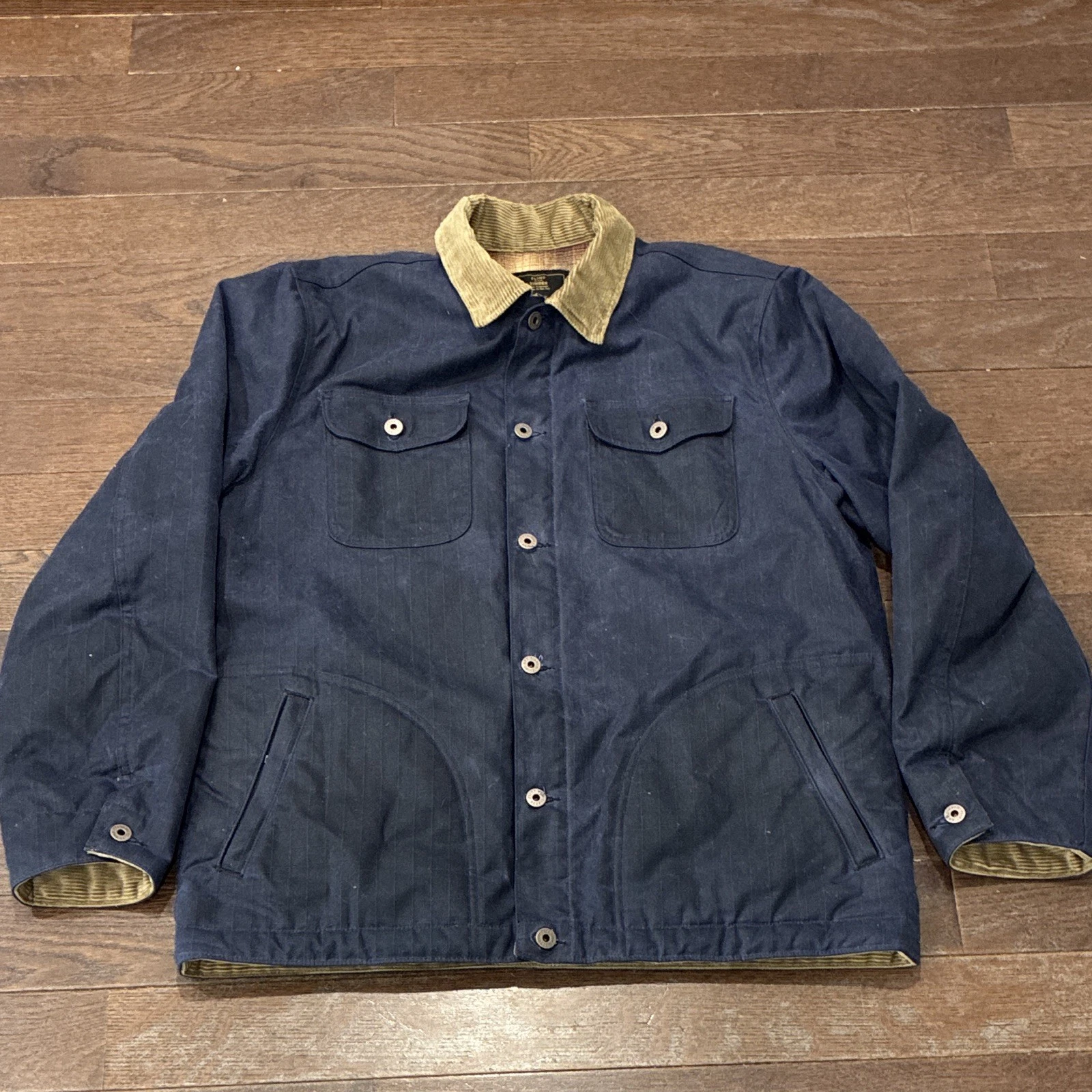 Flint & Tinder Quilted Waxed Rancher In Navy Ripstop Canvas Size XL NWOT image 1