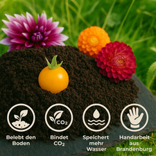 2x 10 Liter + 1l GRATIS 100% reiner Wurmhumus, organischer NPK Dünger, Kompost