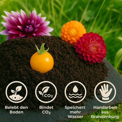 2x 10 Liter + 1l GRATIS 100% reiner Wurmhumus, organischer NPK Dünger, Kompost