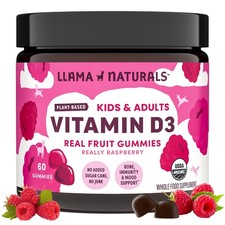Llama Naturals Vitamin D3, Vegan, Organic Immune Support 60 Count Pack of 1