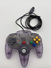 Original N64 Nintendo 64 Controller Clear Purple Violet Transparent Lila TOP