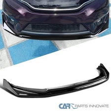 [3 /Pack] Fits 14-17 Honda Fit Glossy Black PP Front Bumper Lip Spoiler + Screws