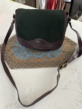VINTAGE ORVIS GREEN CANVAS & BROWN LEATHER Bag. Made In The USA