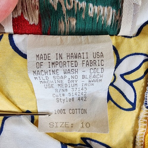 Hilo Hattie The Hawaiian Original Sundress Womens 10 Yellow Floral Chest 36" VTG - Picture 14 of 14
