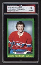 1973-74 OPC #237 LARRY ROBINSON ROOKIE CARD KSA 9 MINT. rookie card picture