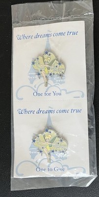 Tinker Bell Disney Pin Pixie Dust Fairy ''Where Dreams come True'' Pins 2-pack