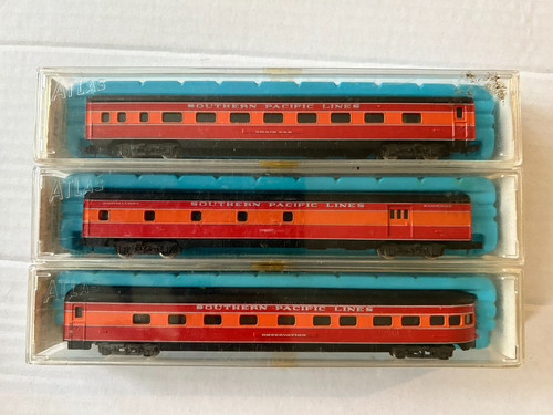 Atlas 2671 Reisebus, 2672 Schlafsaal, 2674 Observ Southern Pacific Line beleuchtet | Condition: Used